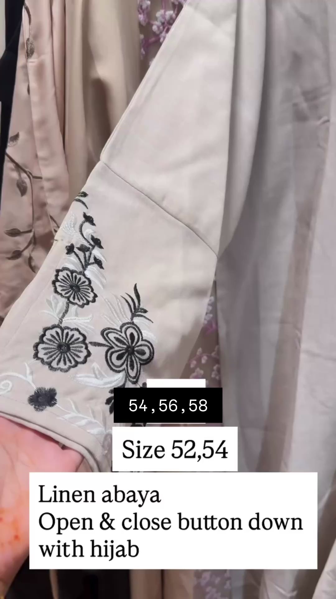 Linen Embroidery Abaya